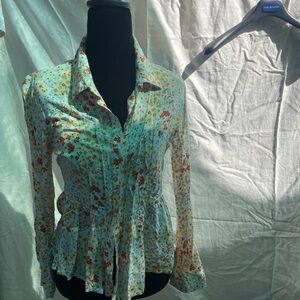 Elegant Floral Women's Blouse